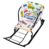 Сиденье мягкое для санок (СС2) (Цвет:  (СС2/3 Машинки))