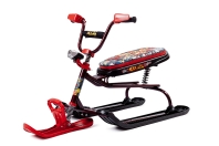 Snowdrive (СНД3) (Упак 1 шт) (Цвет рамы: Красный (Лак)  (Граффити СНД3/ГК2); Цвет пласт.: Черный / Красный)