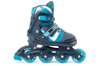 Wing ролики (пласт. рама) (30-33; Колесо: 64 мм; Цвет: Темно-Синий / Голубой  (УТ-00018623))